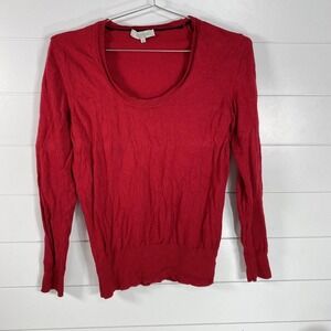 Chic Red Crew Neck Sweater